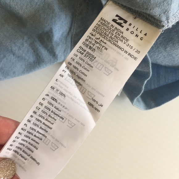 BILLABONG sz 8 womens weekender onesie chambray blue playsuit romper NEW pockets - Picture 7 of 13